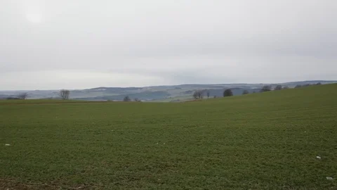 Hilly German landscape Stock Footage 123687628