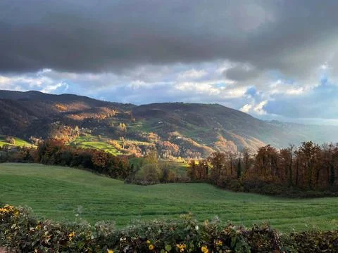 Hilly landscape Stock Photos