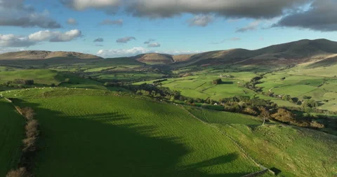 Hilly landscape in Yorkshire Dales Stock Footage 220154940