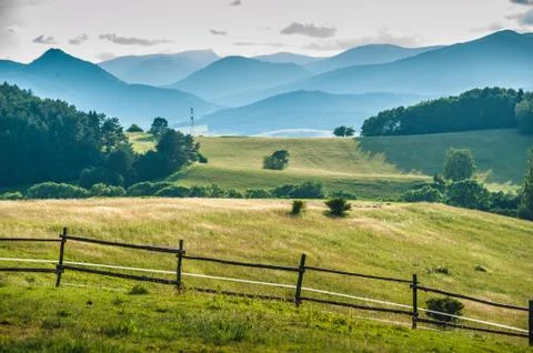 The hilly mountains Stock Photos