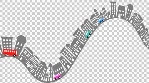 Hilly street traffic loop Stock Footage 49220555