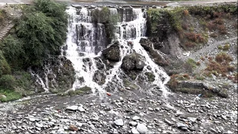 Hilly water fall Stock Footage 240621233