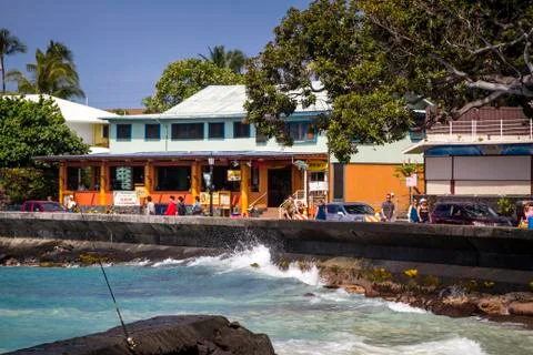 Hilo Sea Wall 库存照片