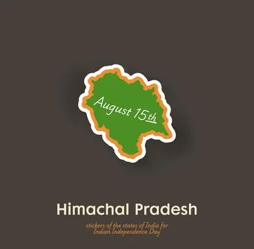 Himachal Pradesh vector sticker Stock Illustration