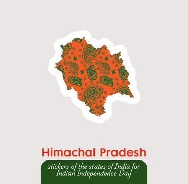 Himachal Pradesh vector sticker Stock Illustration