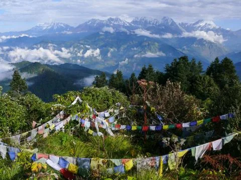 Himalaya from Poon Hill, Nepal Stock Photos