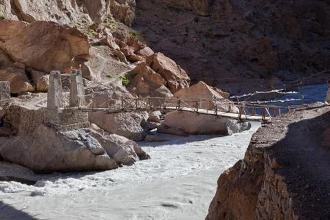 Himalayan bridge Stock Photos