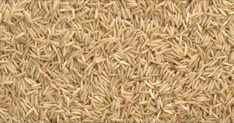 Himalayan brown basmati rice background texture. Stock Footage 303892116