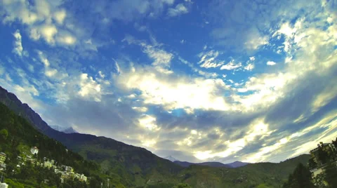 Himalayan clouds and sunrise time lapse. October 2013 Stock Footage 37742549
