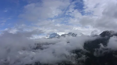 Himalayan clouds time lapse Stock Footage 37884174