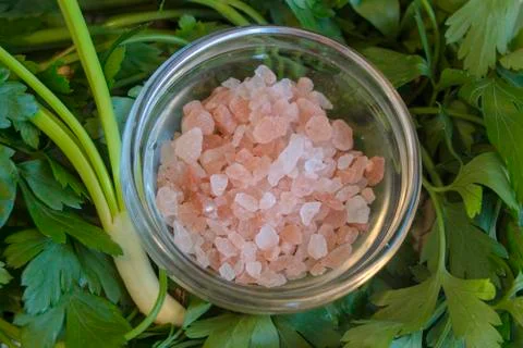 Himalayan crystal salt. Stock Photos