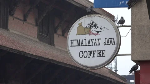 Himalayan Java Coffee bar at Durbar Square in Kathmandu, Nepal Stock Footage 48783205
