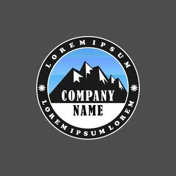 Himalayan Logo Design Template, Mountain, Salt, Emblem Logo Concept, Climbi.. Illustrazione stock