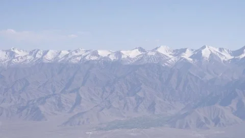 Himalayan mountain range around the city of Leh in Ladakh Stock Footage 130218804