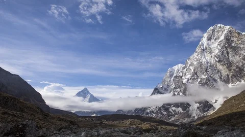 Himalayan Mountain Time-Lapse Stock Footage 110821709
