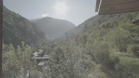 Himalayan Mountain  View with sun flare Stock Footage 100278343