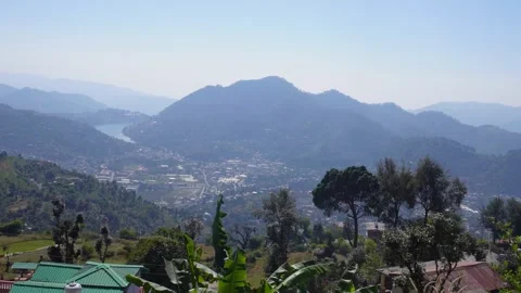 Himalayan River Valley in Golden Light Stock Footage 337631387