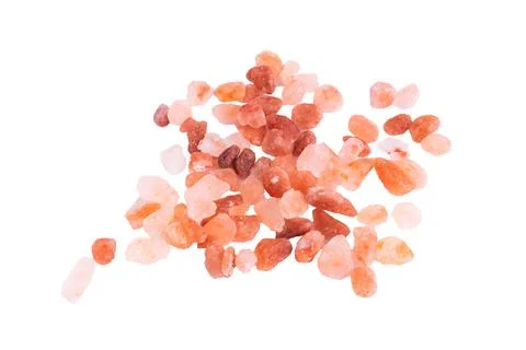 Himalayan salt on isolated background Stock Photos