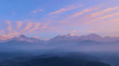 Himalayan sunrise time lapse Stock Footage 37882562