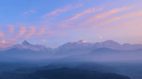 Himalayan sunrise time lapse Stock Footage 38110888
