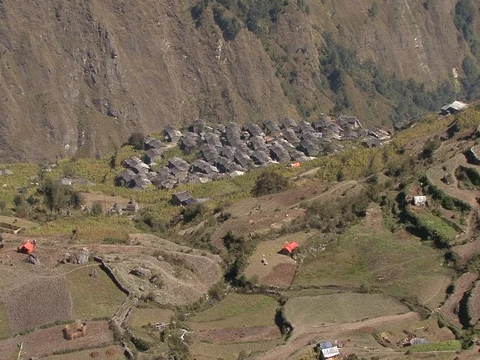 Himalayan village Stock Footage 86748878