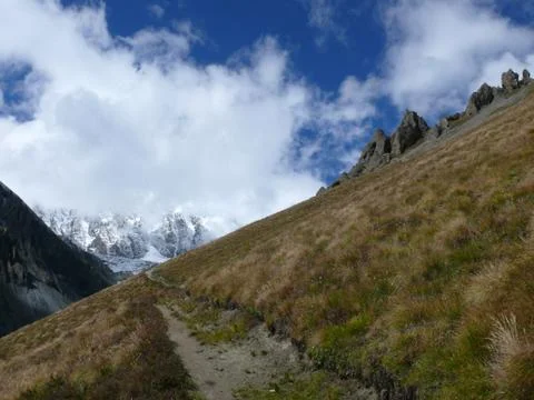 Himalayas in the clouds Foto stock