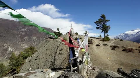 Himalayas suspension bridge Video stock 24636615