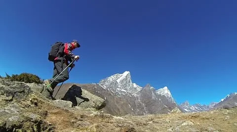 Himalayas trakking Stock Footage 24673786