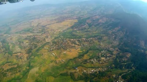 Himalayas view from airplane Stock Footage 24673790