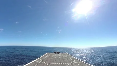 HIMARS Firing From Flight Deck  Stock-Footage 82517412
