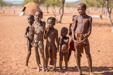 Himba children Stock Photos