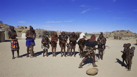 Himba Tribe Performing Traditional Dance in Namibia Village on June 11 2026 Video stock 339189230