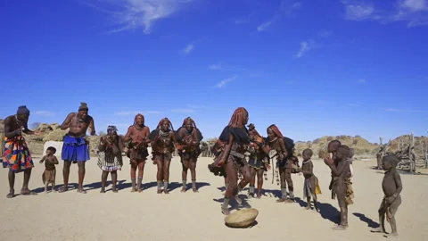 Himba Tribe Performing Traditional Dance in Namibia Village on June 11 2026 Video stock 339189455