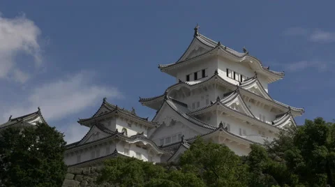 Himeji Castle in Japan Time Lapse Stock Footage 42777098