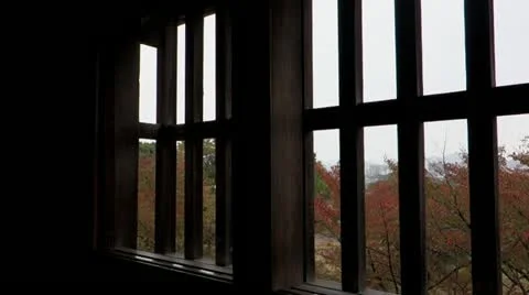 Himeji Castle Window Stock Footage 12459624