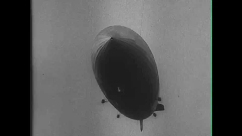 The Hindenburg zeppelin explodes at Lakehurst, N.J. in 1940 Stock Footage 106626963
