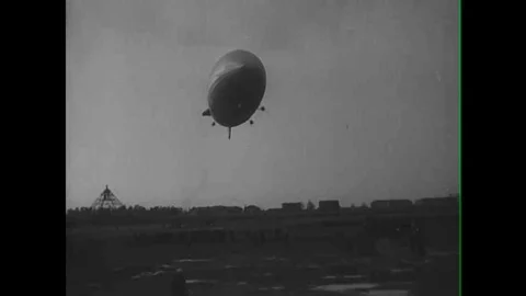 The Hindenburg zeppelin explodes at Lakehurst, N.J. in 1940 Stock Footage 106627223