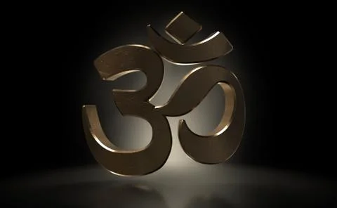 Hindu Aum Symbol Casting Stock Illustration
