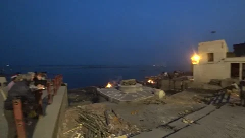 Hindu crematorium Stock Footage 157361185