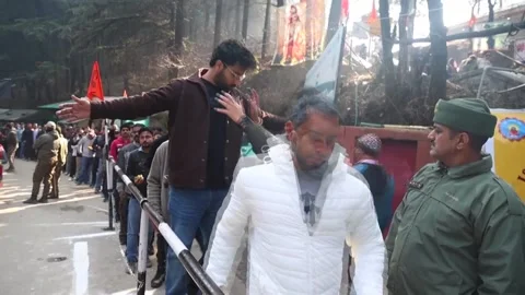 Hindu devotees mark Maha Shivaratri festival in Srinagar, INDIA, IN - 15 Feb 202 Stock Footage 328969415