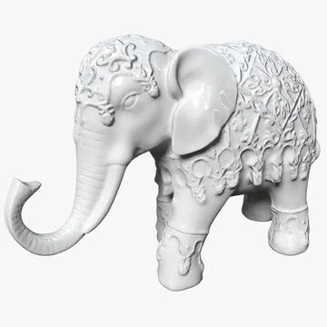 Hindu Elephant Statue 3D Model