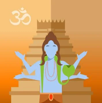 Hindu flat icon Stock Illustration