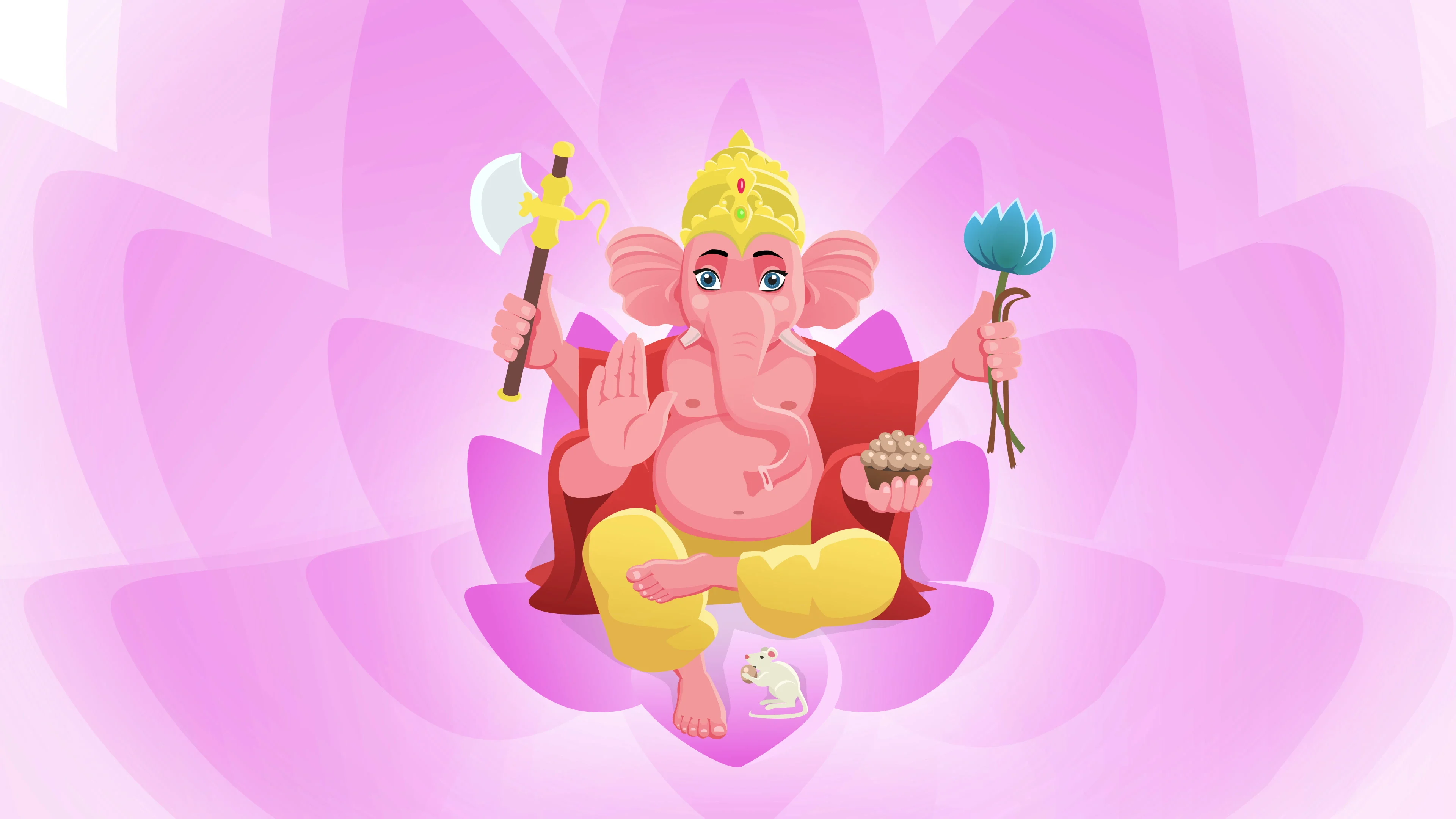 Hindu God Lord Ganesha. Animated Charact... | Stock Video | Pond5