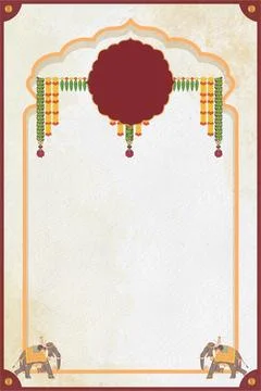 Hindu Invitation Template Stock Illustration