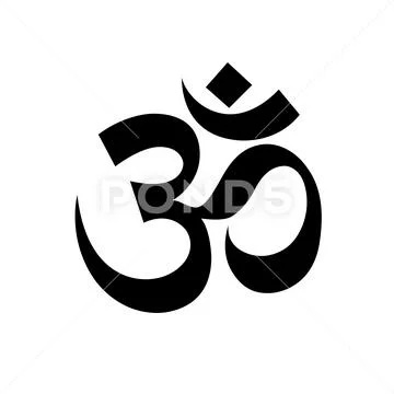Hindu Om symbol - religious sign of buddhism Stock Illustration