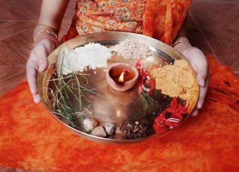 Hindu prayers Foto stock