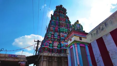 Hindu Temple - Approaching Shot Video stock 263351670
