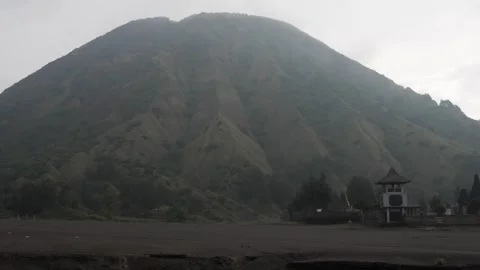 Hindu temple Bromo active volcano base Pura Luhur Poten Java island Indonesia Stock Footage 312055779