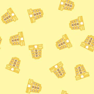 Hindu temple god om vector seamless pattern Stock Illustration