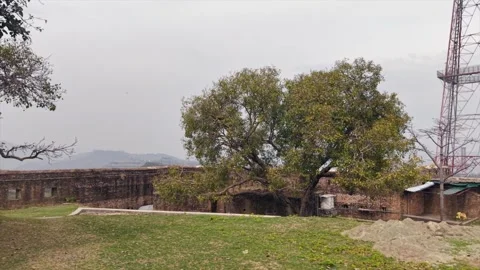 Hindu temple in a hilly area Stock Footage 305820906